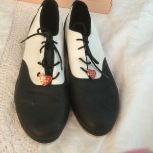 Bloch Chloe and Maud Tap Shoes Black and White 11.5m